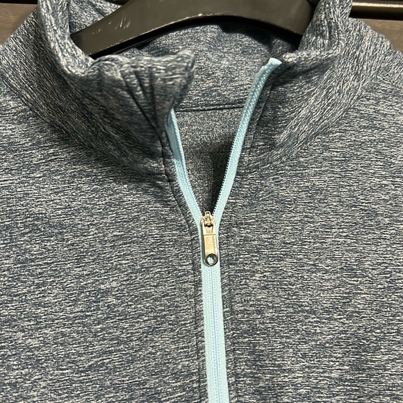 Lululemon men’s Surge Warm‎ 1/2 Zip Heathered Alberta Lake / Caspian Blue XL - Picture 6 of 6